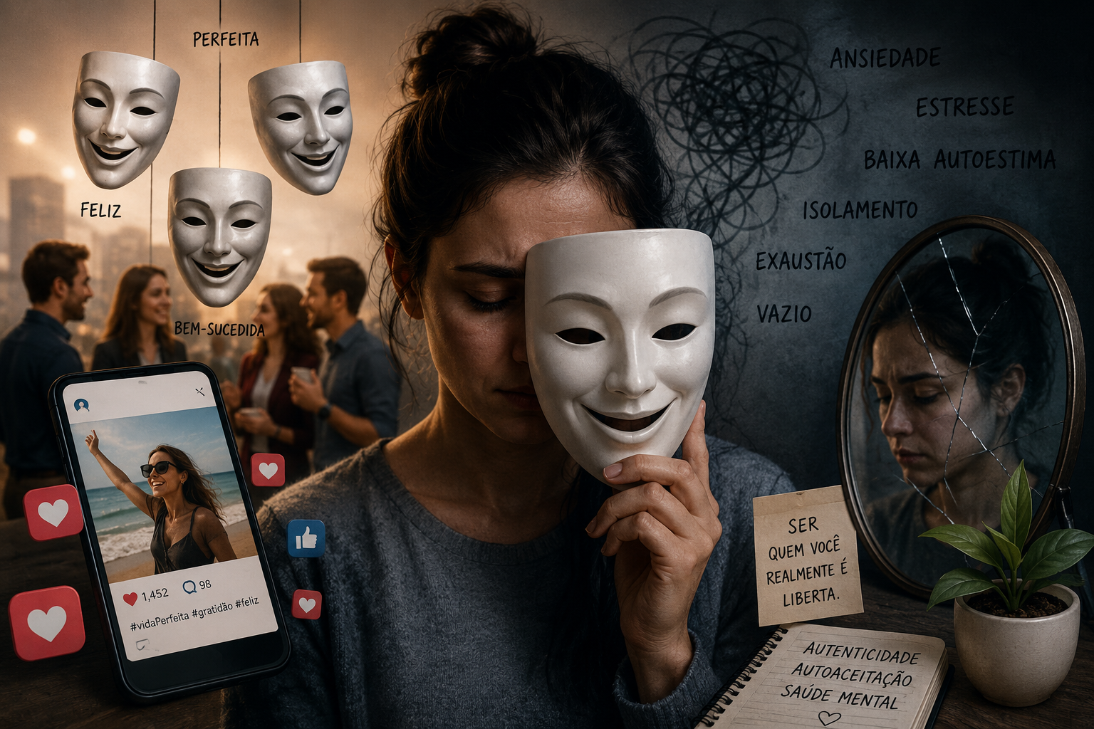 O Peso das Máscaras Sociais_ Como a Pressão para Parecer Bem Afeta Nossa Saúde Mental